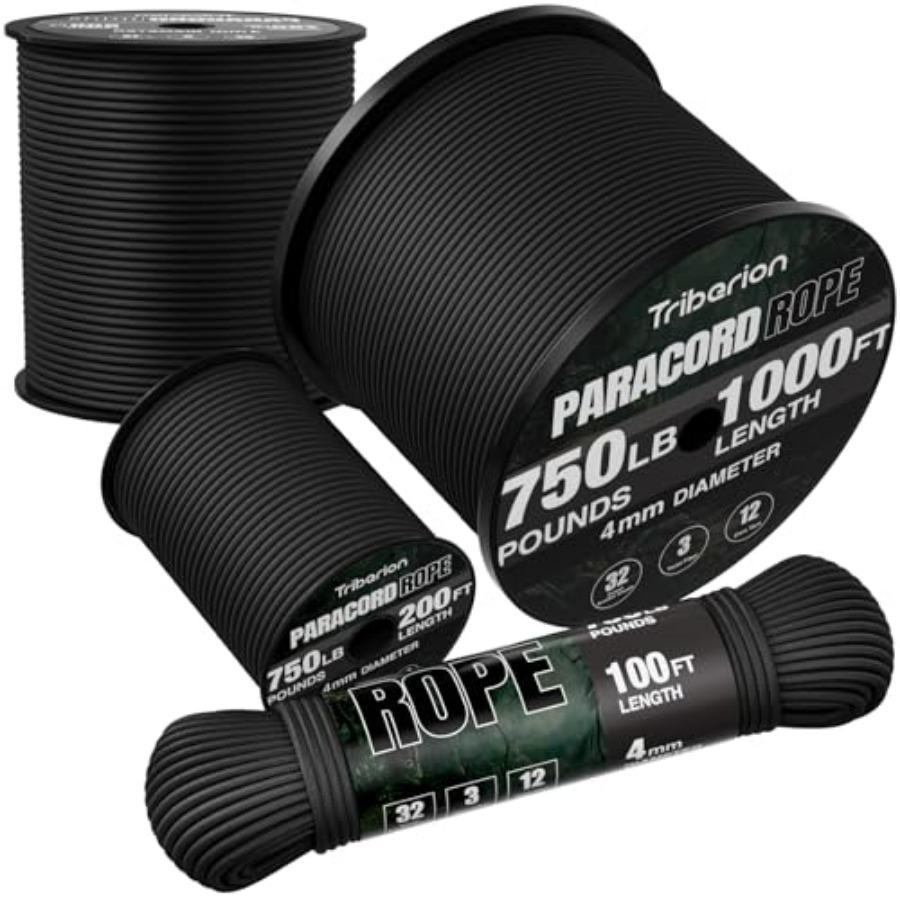 Para Cord 1000Ft - Paracord Rope 750 lb - 1000ft/