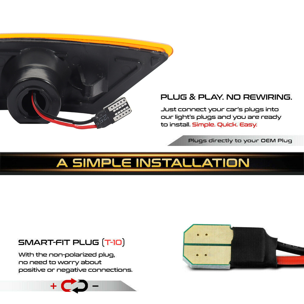 2PCS Car LED Front Side Marker - Signal Flare Kit บทวิจารณ์และราคา