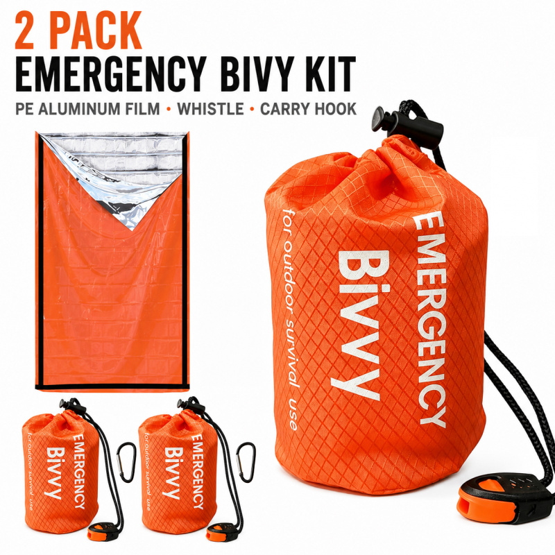2 Pack Emergency Sleeping Bag, - Bivy Bag Emergency บทวิจารณ์และราคา