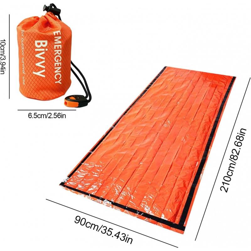2 Pack Emergency Sleeping Bag, - Bivy Bag Emergency บทวิจารณ์และราคา