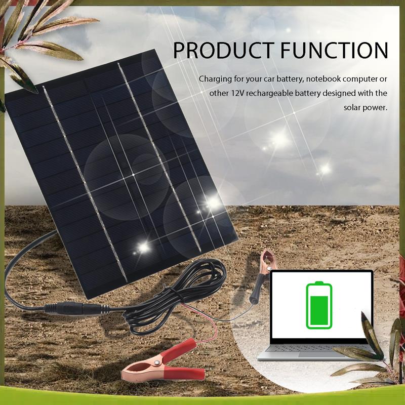 AB98-5.5W 12V Solar Panel Batt - Solar Emergency Charger บทวิจารณ์และราคา