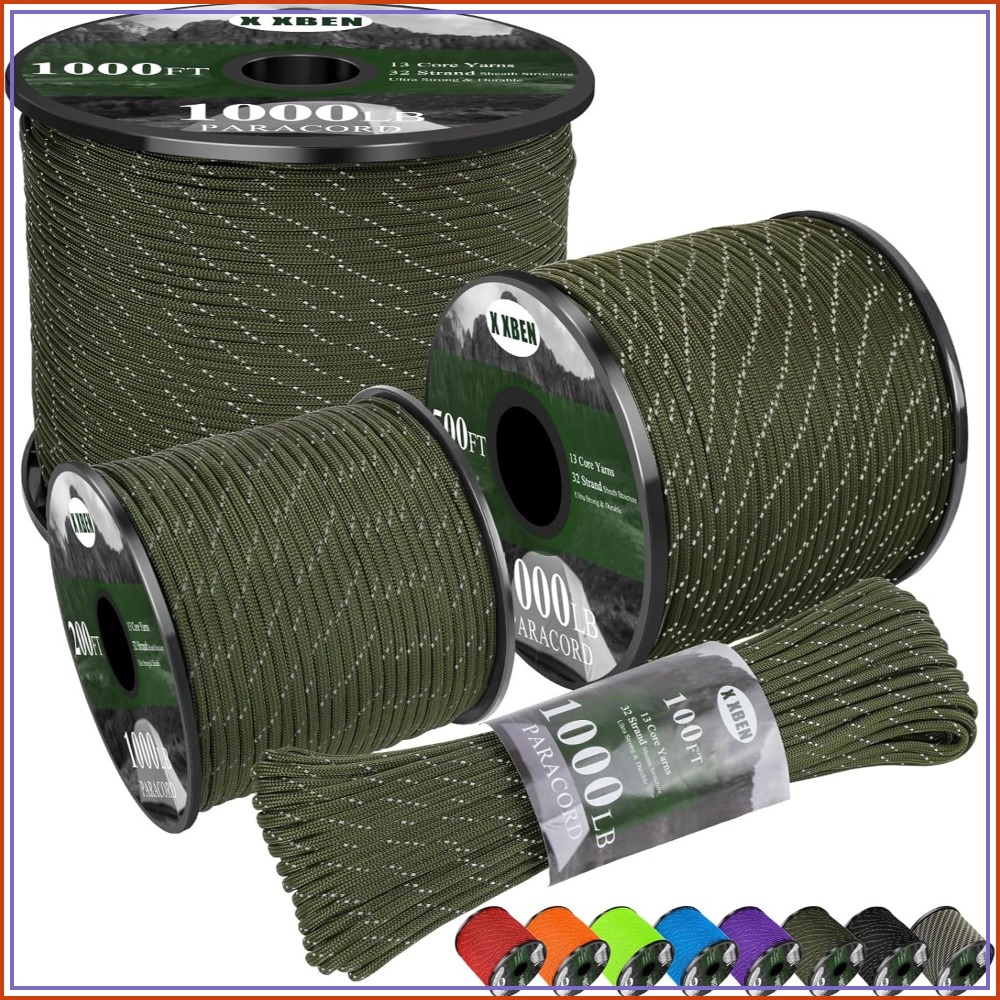 Reflective Paracord 1000lb, 50 - Para Cord 1000Ft บทวิจารณ์และราคา