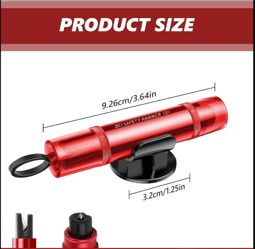 Car Safety Hammer Window Glass - Rescue Rope Throw บทวิจารณ์และราคา