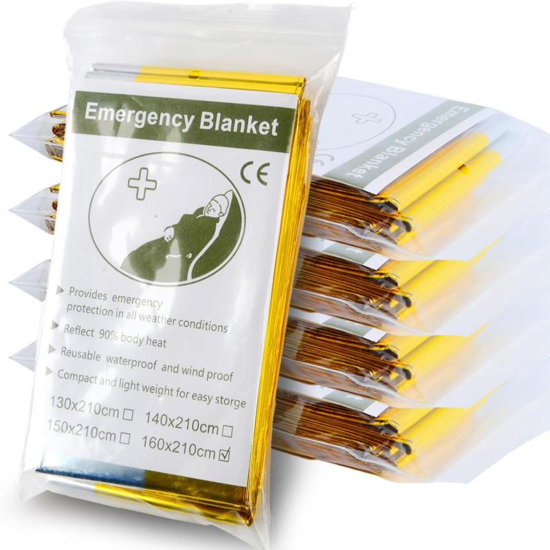 5PCS Dual Color Silver Gold My - Survival Blanket Reflective บทวิจารณ์และราคา