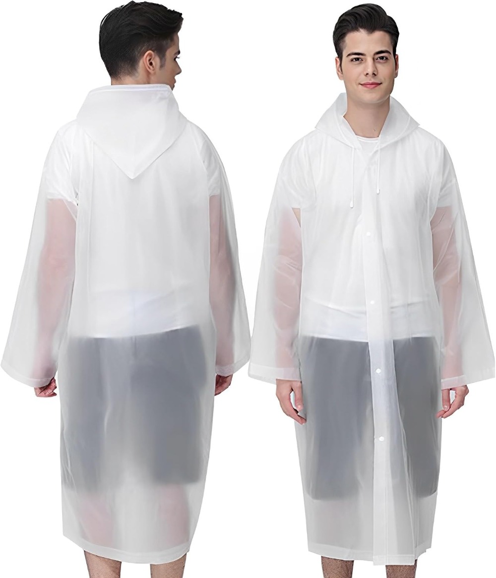 Reusable Rain Ponchos for Adul - Emergency Poncho Rain บทวิจารณ์และราคา