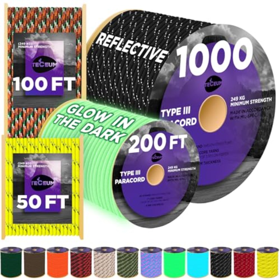 Reflective Paracord Rope 1000  - Para Cord 1000Ft บทวิจารณ์และราคา