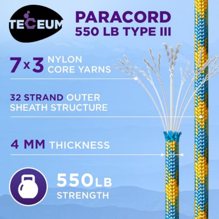 Reflective Paracord Rope 1000  - Para Cord 1000Ft บทวิจารณ์และราคา