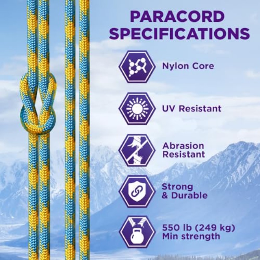 Reflective Paracord Rope 1000  - Para Cord 1000Ft บทวิจารณ์และราคา