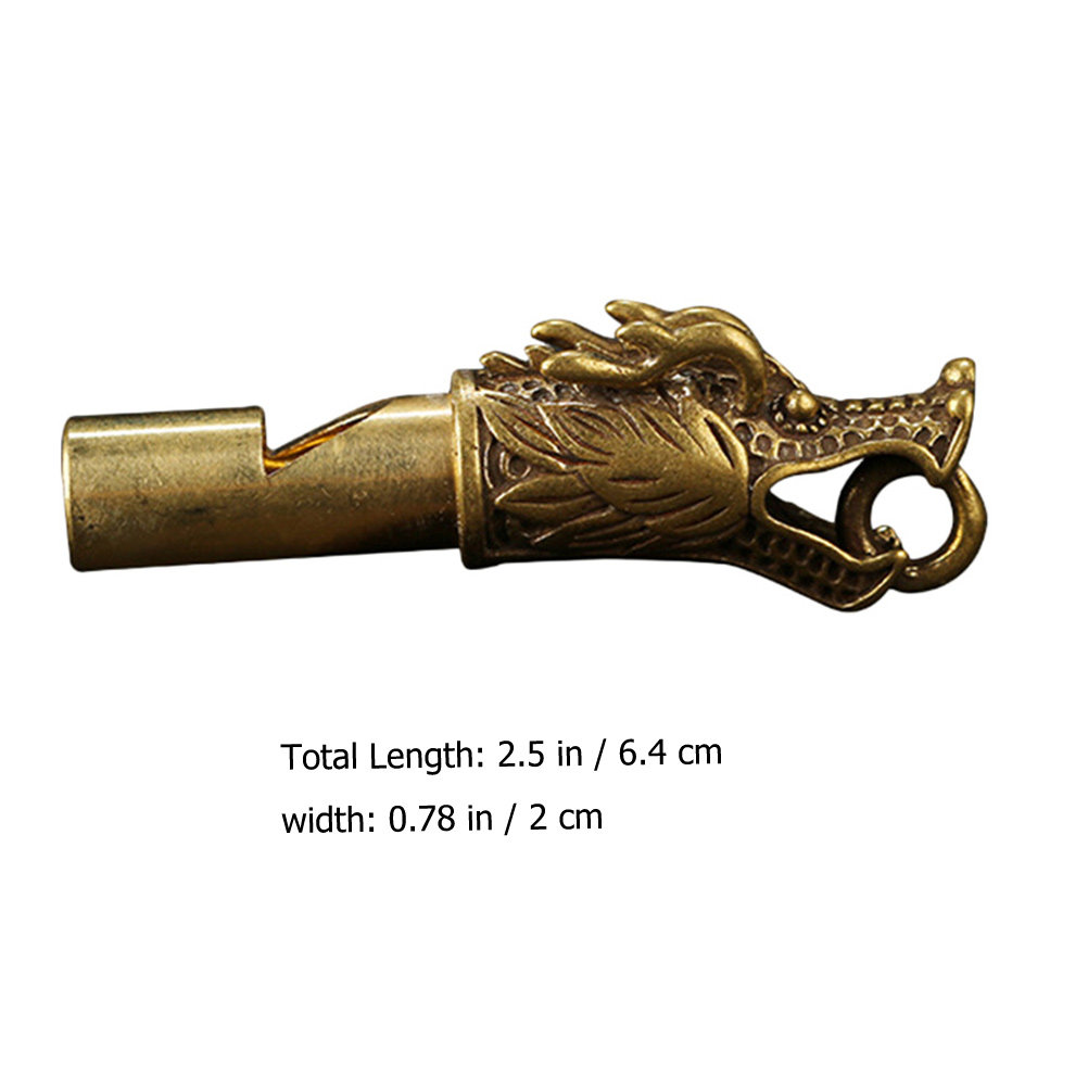 Brass Dragon Pattern Whistle L - Emergency Whistle Loud บทวิจารณ์และราคา