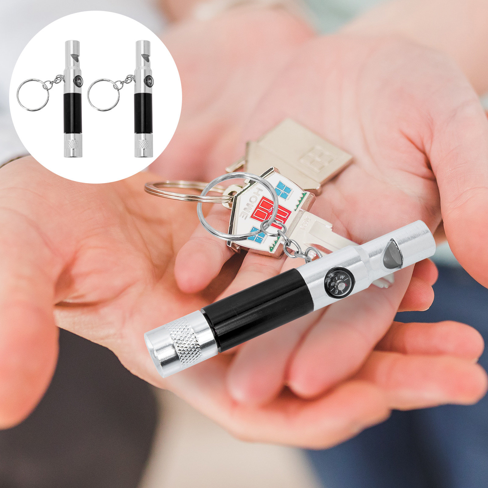 2Pcs Multifunctional Survival  - Emergency Whistle Loud บทวิจารณ์และราคา