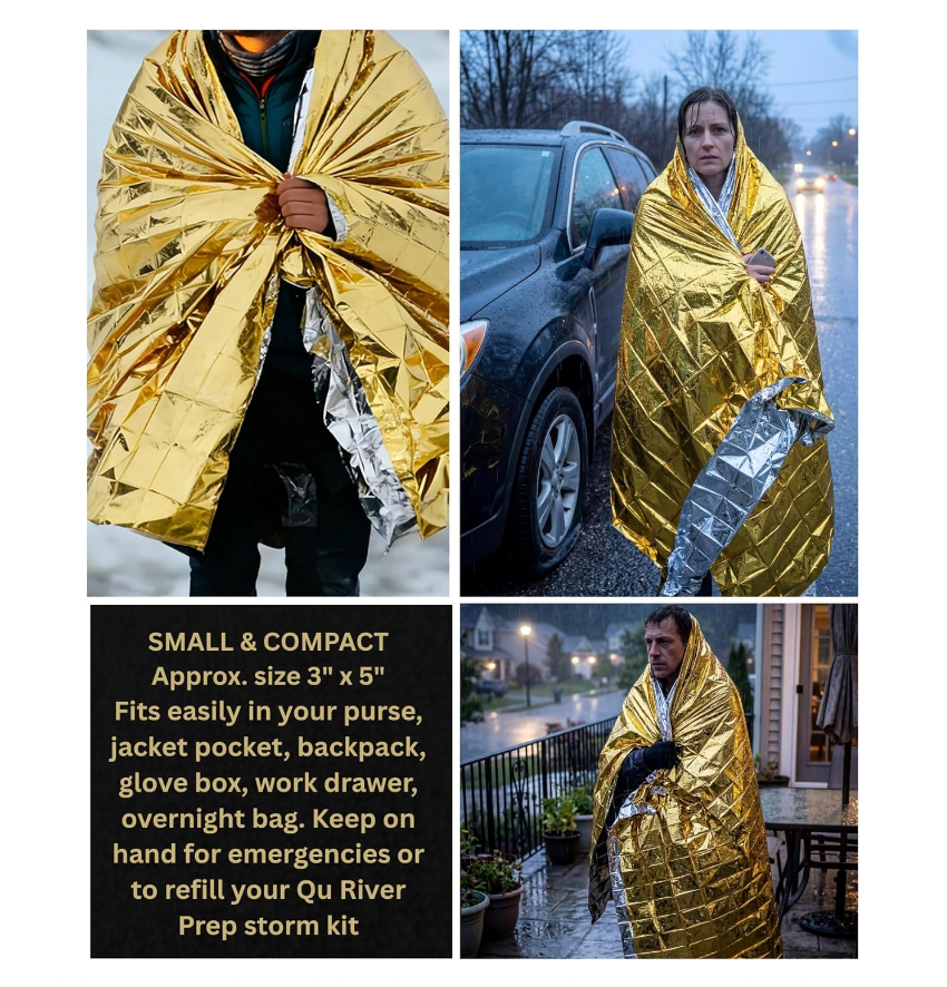 4 Pack Gold Silver Mylar Emerg - Survival Blanket Reflective บทวิจารณ์และราคา