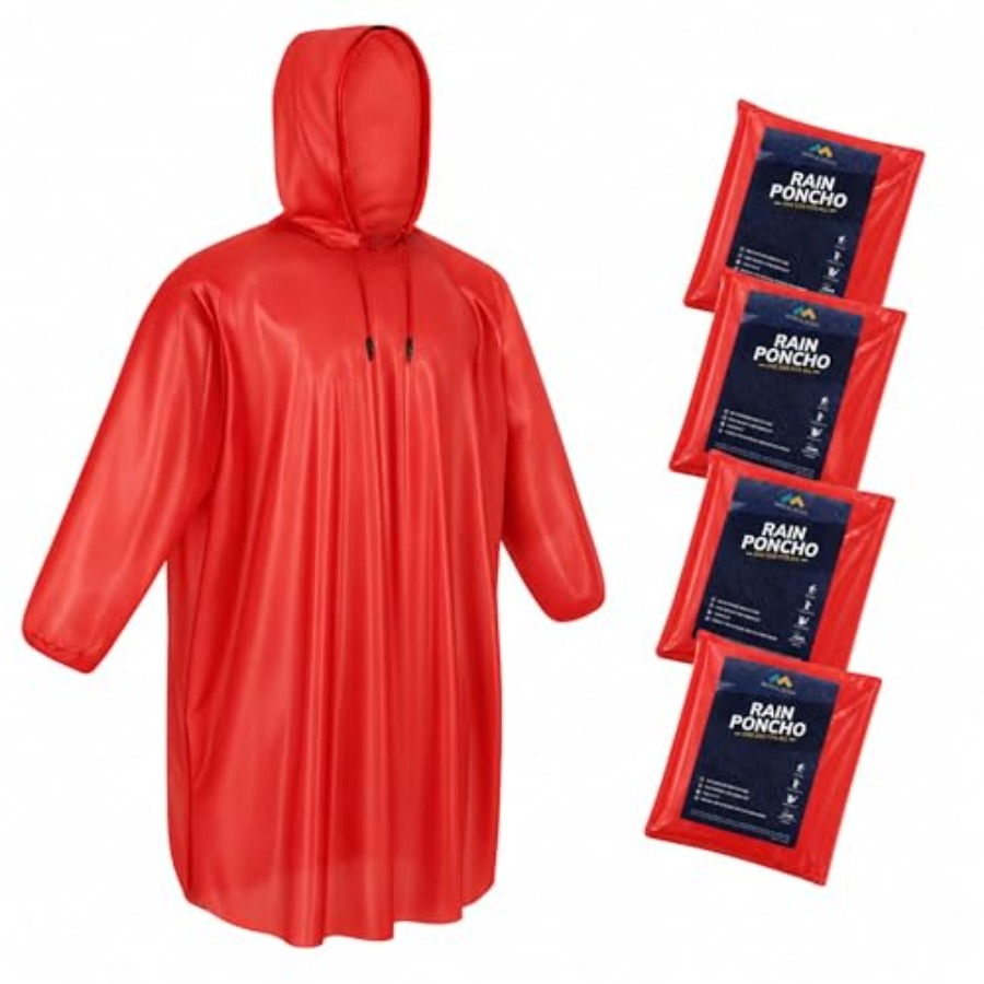 Mindful Design Rain Ponchos wi - Emergency Poncho Rain บทวิจารณ์และราคา