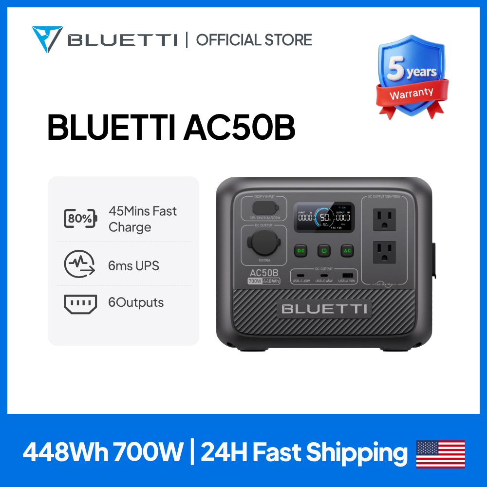 BLUETTI AC50B Portable Power S - Solar Emergency Charger บทวิจารณ์และราคา