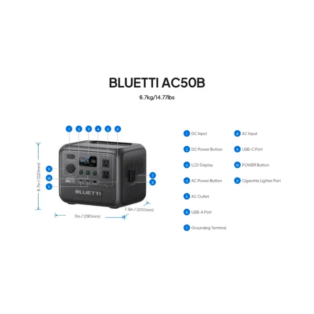 BLUETTI AC50B Portable Power S - Solar Emergency Charger บทวิจารณ์และราคา