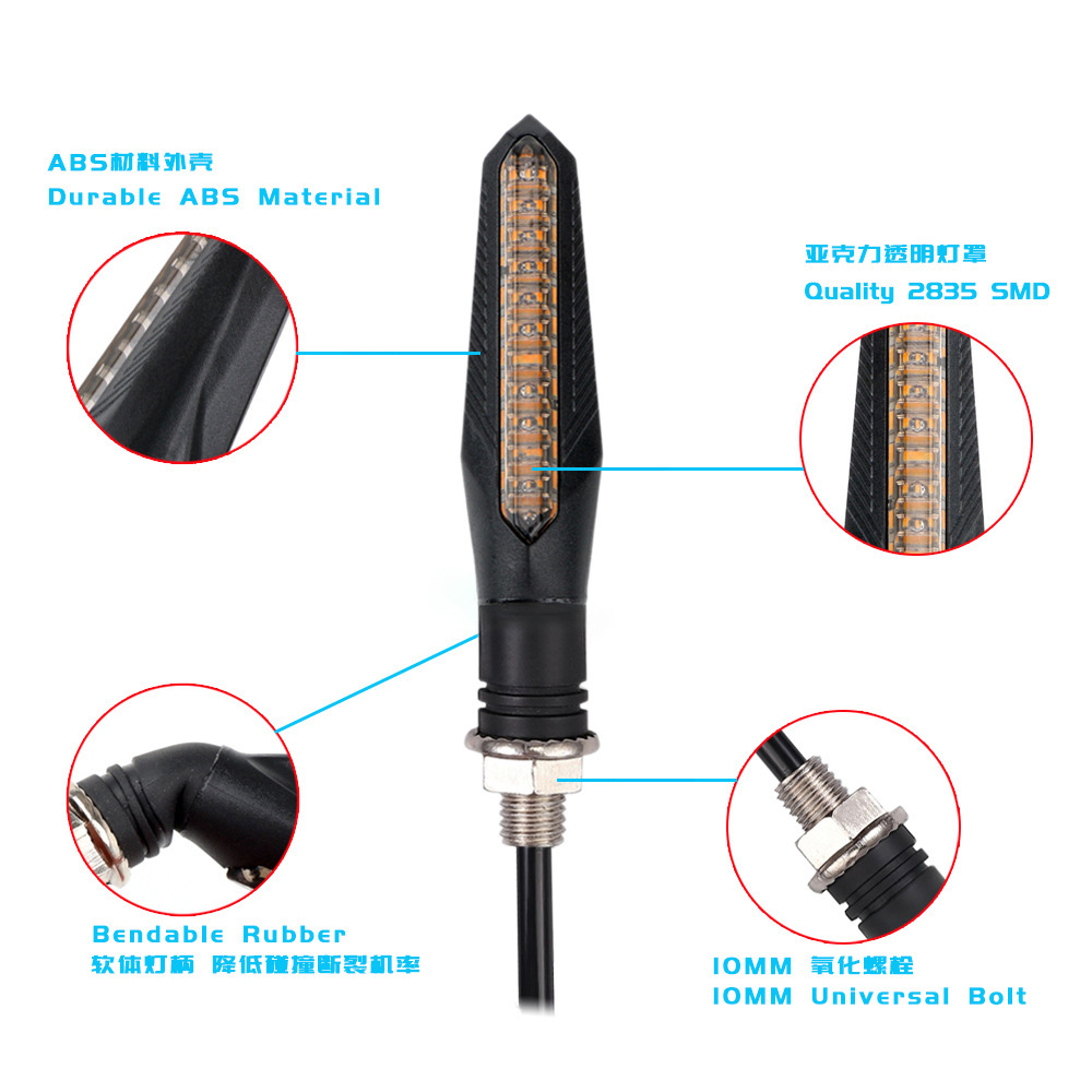 4PCS 12V Motorcycle LED Turn S - Sos Light Strobe บทวิจารณ์และราคา