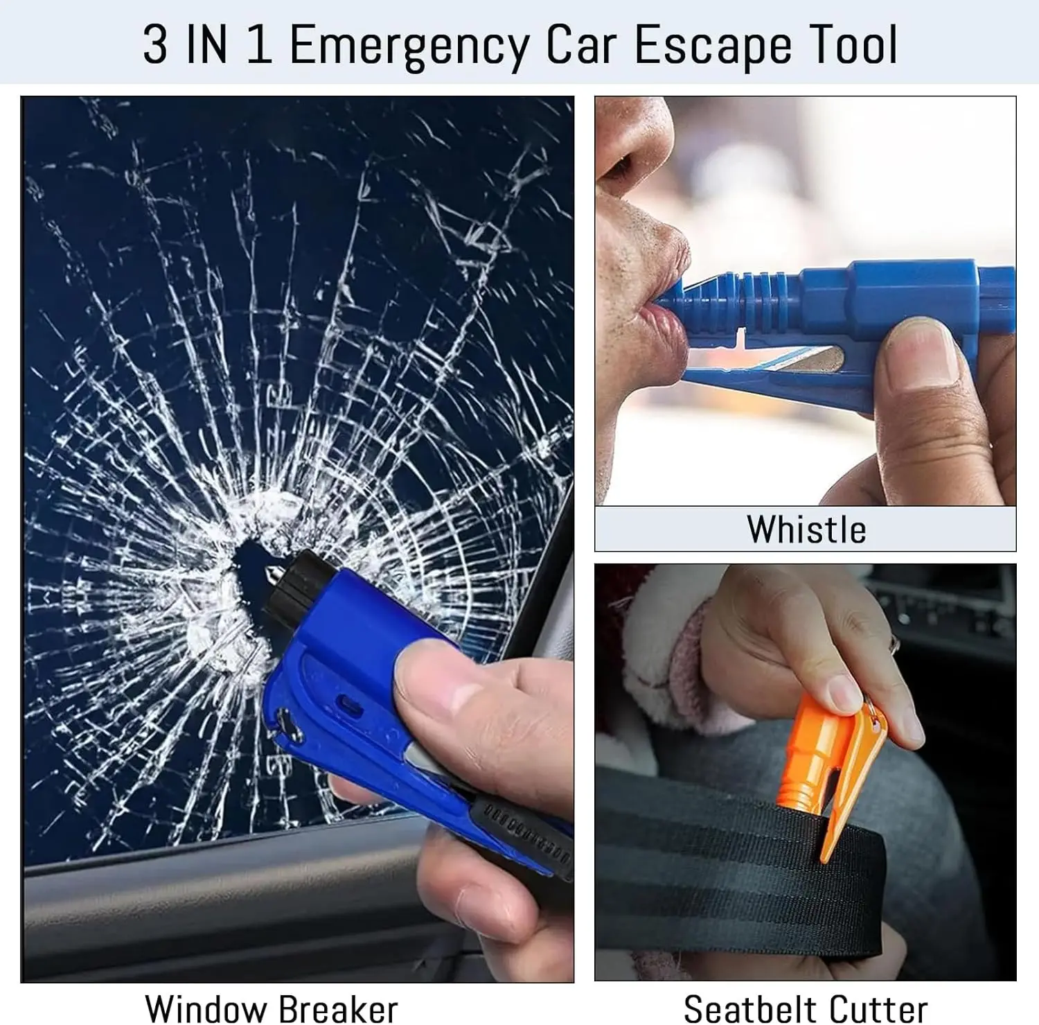Safety Hammer Car Escape Tool  - Rescue Rope Throw บทวิจารณ์และราคา