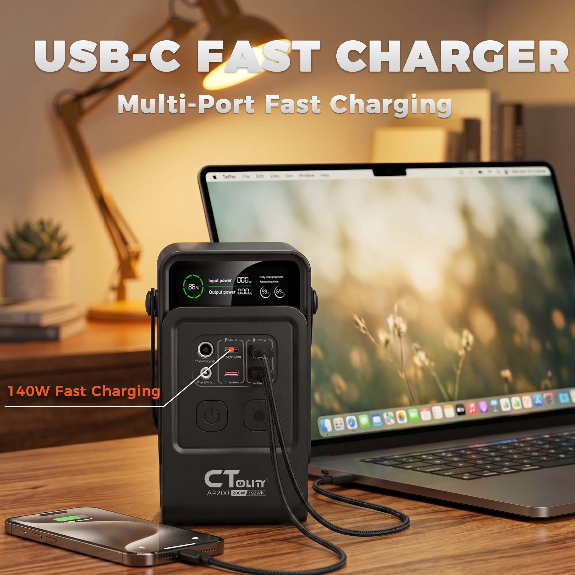 CTOLITY AP200 AP1000 Black sty - Solar Emergency Charger บทวิจารณ์และราคา