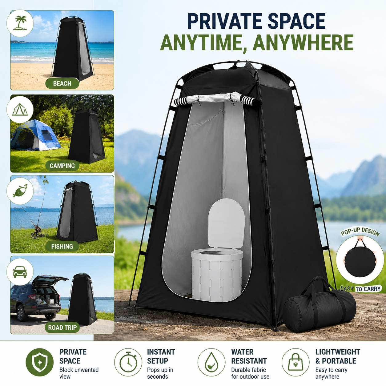 Outdoor Portable Privacy Tent  - Emergency Mylar Tent บทวิจารณ์และราคา