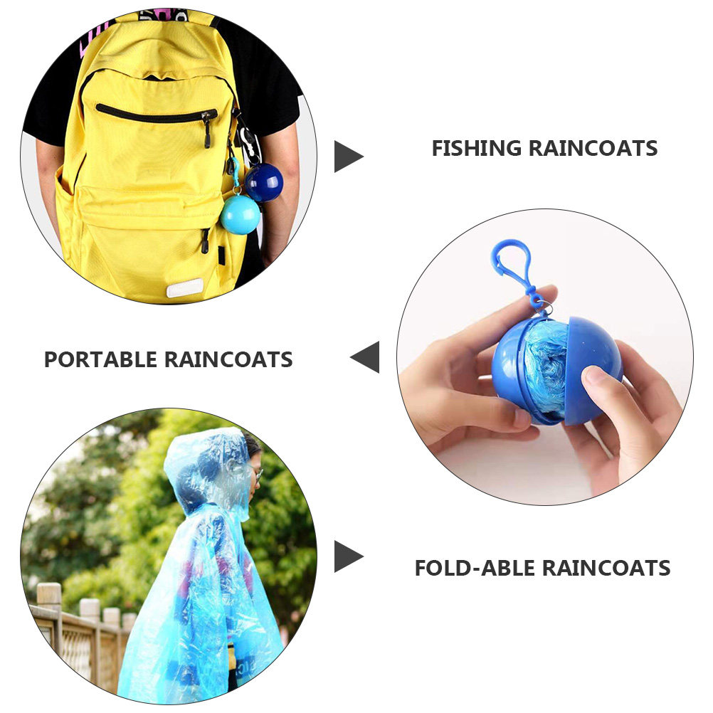 4Pcs Portable Waterproof Rain  - Emergency Poncho Rain บทวิจารณ์และราคา