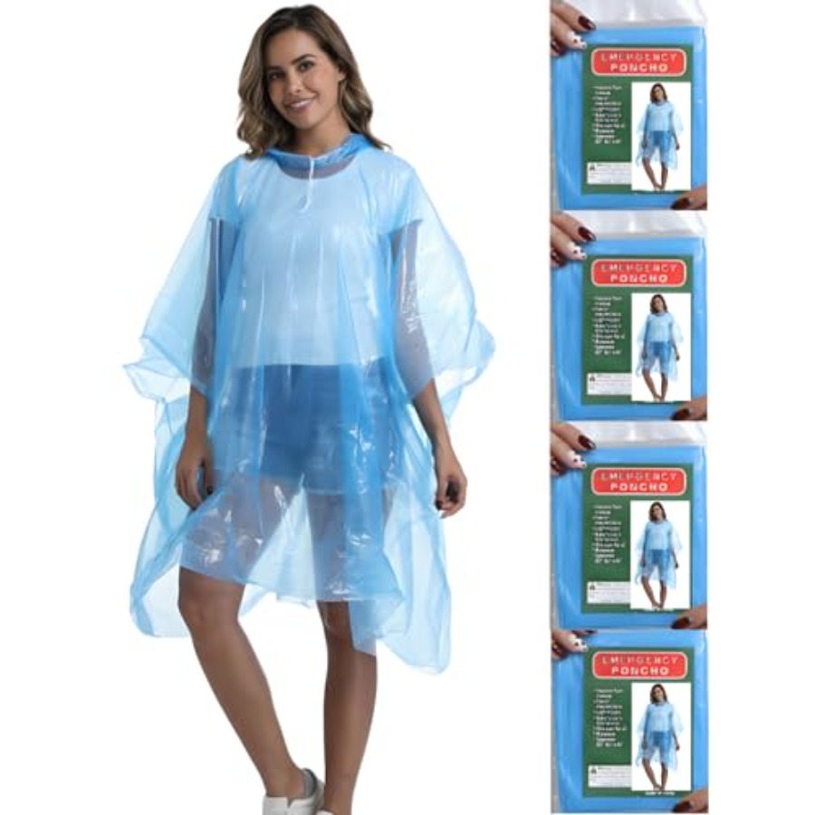 4/6/12 Pack Disposable Rain Po - Emergency Poncho Rain บทวิจารณ์และราคา