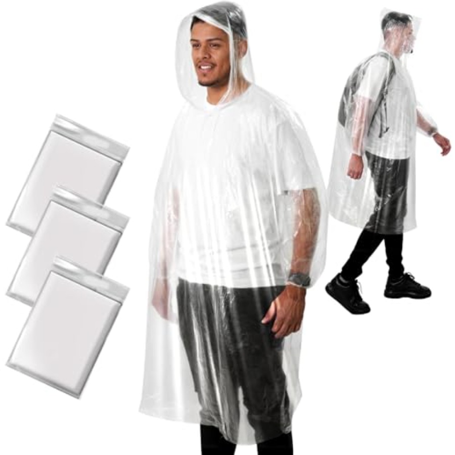 ANYOO Disposable Rain Poncho f - Emergency Poncho Rain บทวิจารณ์และราคา
